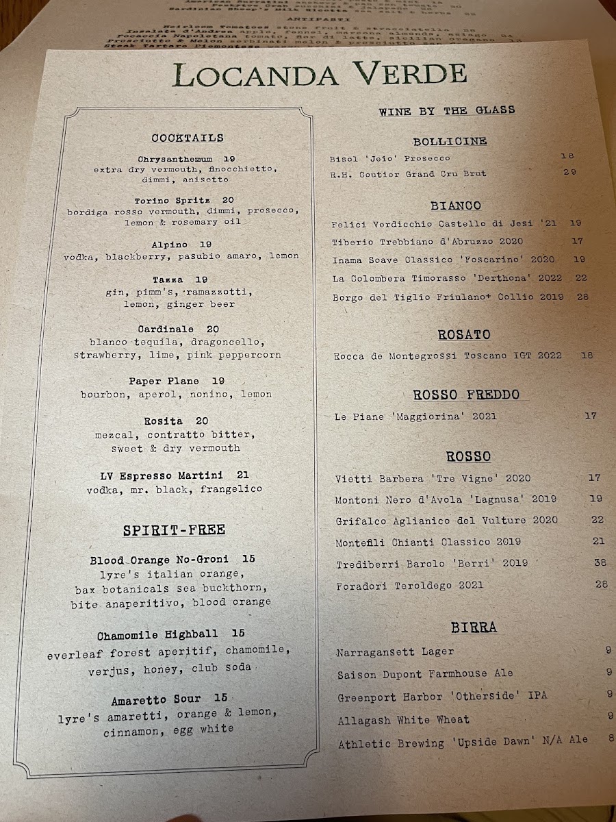 Locanda Verde Tribeca Menu - Image 3